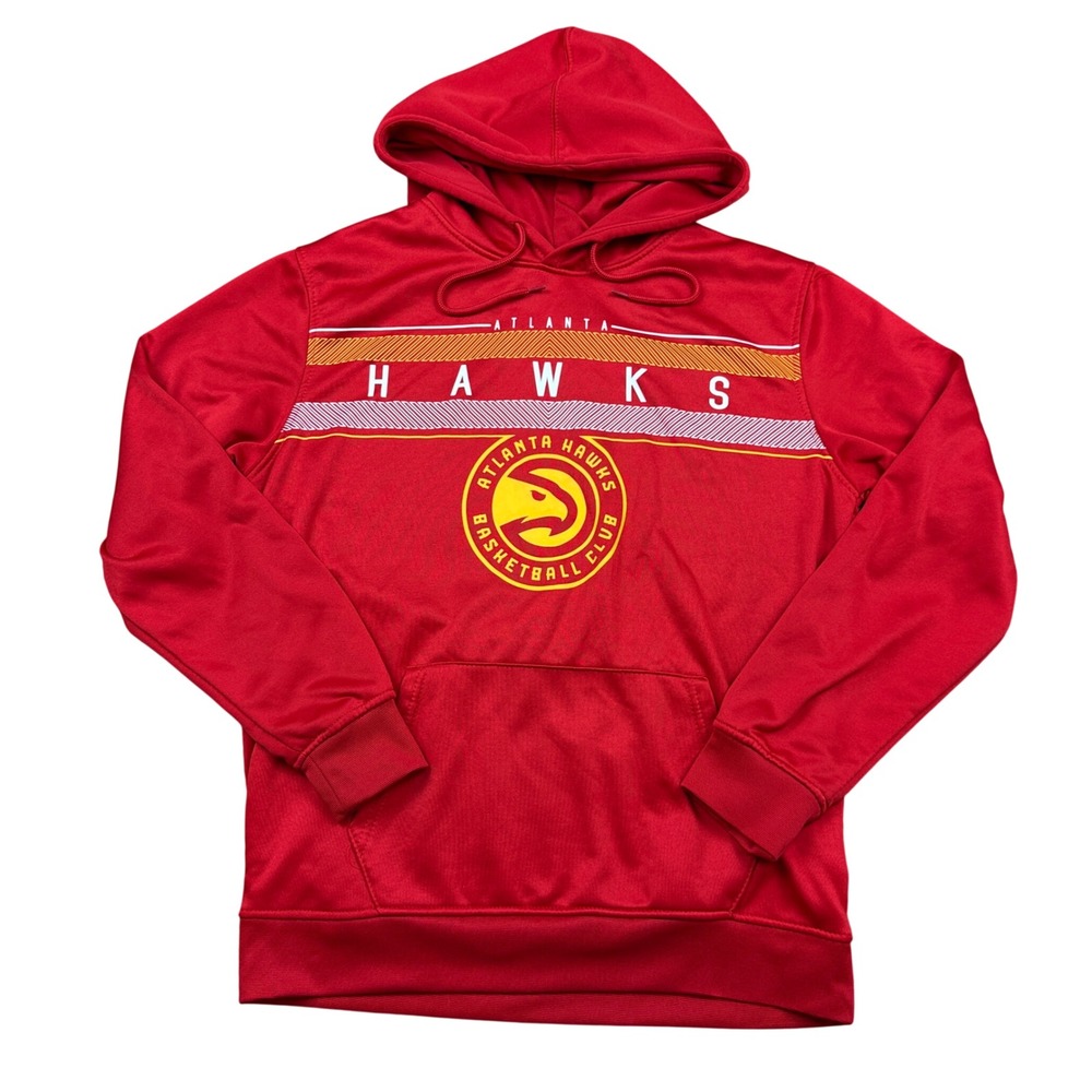 Atlanta Hawks NBA Ultra Game Red Fleece Hoodie Sweatshirt Mens Small Basketball